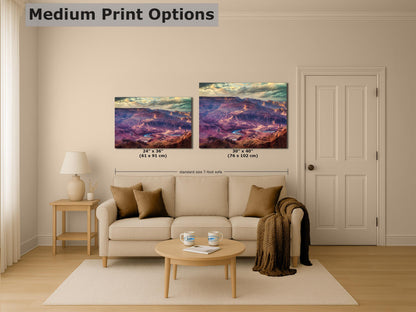 Grand Canyon National Park, Red Rock Arizona Desert Picture Nature Photo, Bohemian Style Relaxation Artwork for Meditation, Apartment, Office & House Décor
