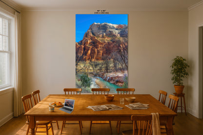 Zion National Park Southern Utah Desert Picture, Southwestern Wall Art, Relaxation Artwork Nature Photo for House Decor