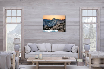 Yosemite Half Dome Art Print, National Park Photo, Landscape Sunset Photography Print, California Art Nature Gift for Office or Living Room