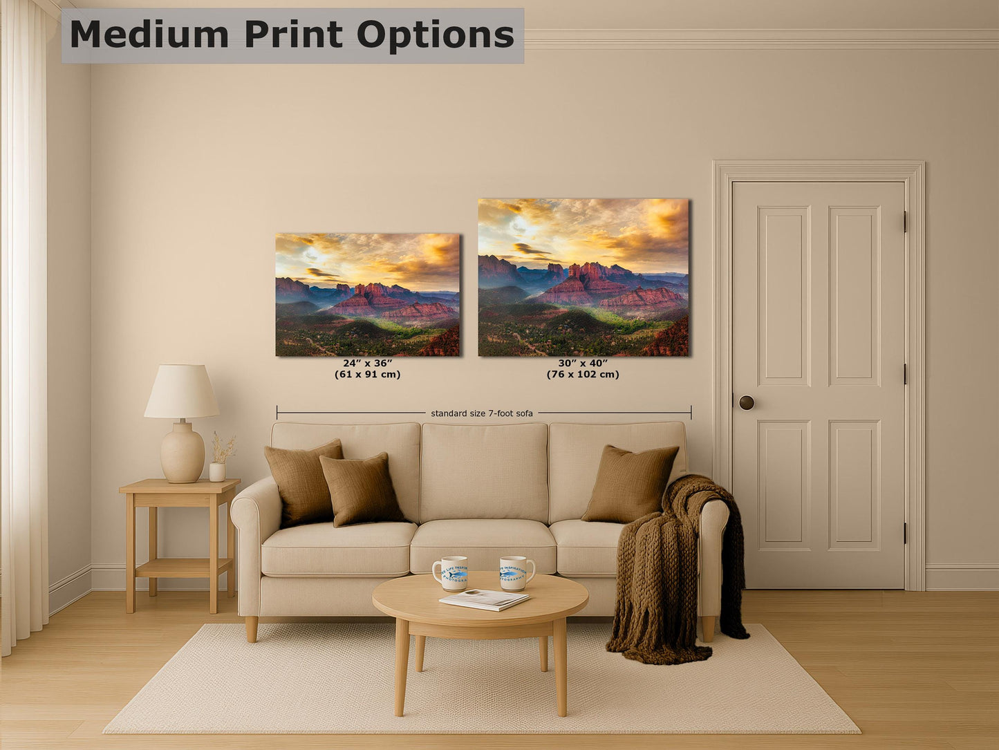 Cathedral Rock View, Sedona Arizona Desert Picture Nature Photo Relaxation Artwork for Meditation, Office, and House Decor
