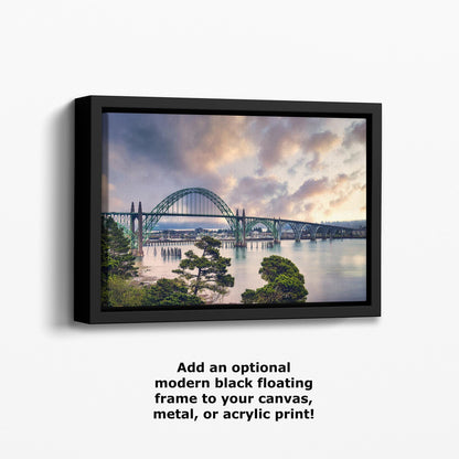 Alsea Bay Bridge Picture, Waldport Oregon Coast Ocean Picture, Pacific Northwest Relaxation Decor for Meditation, Office, and House Decor