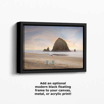 Cannon Beach Oregon Coast Ocean Picture Nature Photo, Haystack Rocks, Coastal Beach House Decor for Ocean Lovers