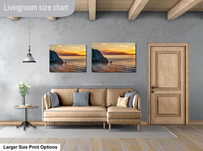 Morro Bay California Coastline Ocean Picture Nature Photo, Morro Rock Aerial Sunset Coastal Relaxation Artwork, Dorm Room, Office & House Decor
