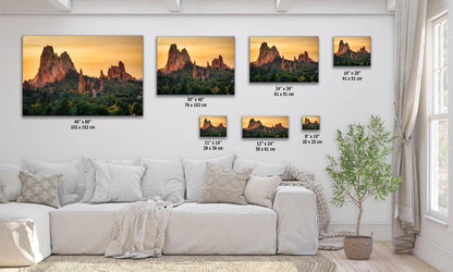 Garden of the Gods Colorado Springs Wall Art Canvas Print Landscape, Mountains at Colorado Springs, Scenic Nature Art in Paper/Canvas/Metal