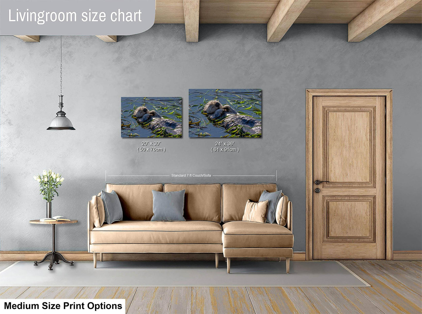 Enchanting Sea Otter Print: California Coast Wildlife Photography for Home Decor (Paper/Canvas/Metal)