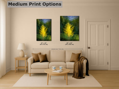 Impressionist Art Forest Picture Abstract Nature Photo, Relaxation Artwork, Forest Bathing Wall Decor, Meditation, Bohemian Style Canvas Print