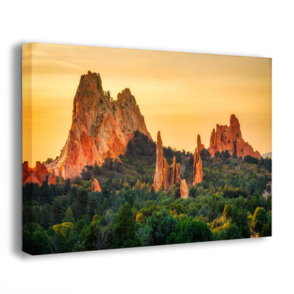 Garden of the Gods Colorado Springs Wall Art Canvas Print Landscape, Mountains at Colorado Springs, Scenic Nature Art in Paper/Canvas/Metal