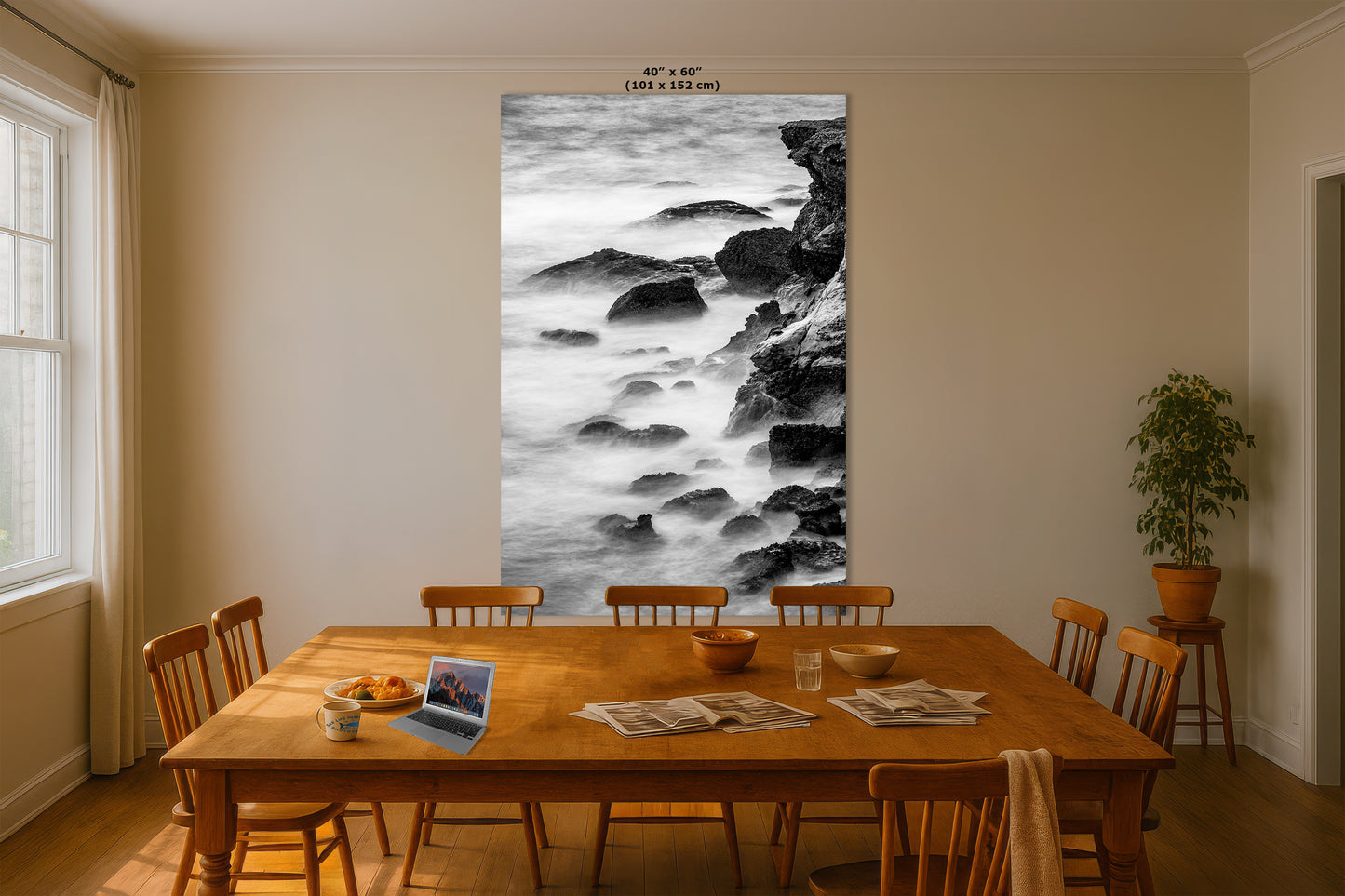 Point Lobos Carmel California Coastline Abstract Ocean Picture, Relaxation Artwork Nature Photo for Meditation, Office, Dorm, House Decor