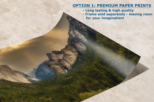 Yosemite National Park Mountain Picture Nature Photo Bohemian Relaxation Artwork for Meditation