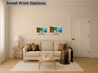 Oregon Coast Ocean Picture, Pacific Northwest Nature Photo Panorama Relaxation Artwork for Meditation, Apartment, Office & House Décor