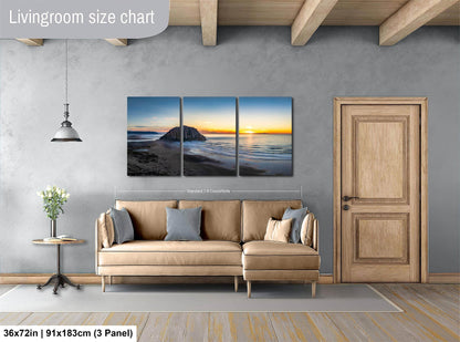 Morro Bay California Coastline Ocean Picture Nature Photo Panorama, Morro Rock Coastal Relaxation Artwork, Dorm Room, Office & House Decor