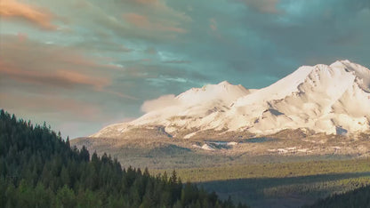 Mount Shasta Mountain Picture Nature Photo, California Mountain Relaxation Artwork for Meditation, Office, Apartment and House Decor