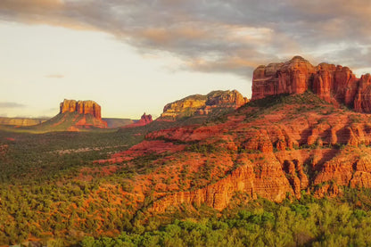 Cathedral Rock, Sedona Arizona Desert Picture Nature Photo Relaxation Artwork for Meditation, Office, and House Decor
