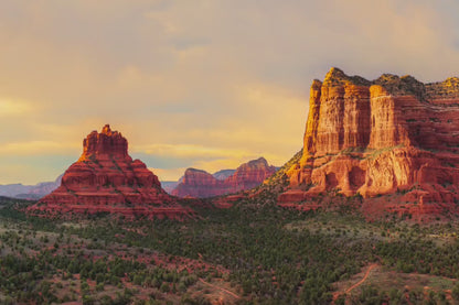 Courthouse Butte & Bell Rock Sedona Arizona Desert Picture, Southwestern Wall Art, Red Rock Scenic Nature Photo, House Decor Gift