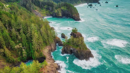 Serene Oregon Coastal Landscape Print: Pacific Ocean Scene Wall Art for Home Decor