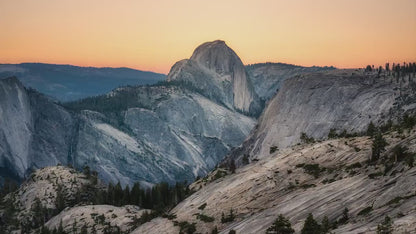 Yosemite Valley National Park Photo Print Mountain Wall Art in Black and White from Tunnel View of El Capitan & Bridalveil Falls