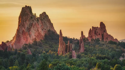 Garden of the Gods Colorado Springs Wall Art Canvas Print Landscape, Mountains at Colorado Springs, Scenic Nature Art in Paper/Canvas/Metal