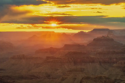 Grand Canyon National Park Sunset, Arizona Desert Picture Nature Photo, Bohemian Style Relaxation Artwork for Meditation, Apartment, Office & House Décor