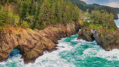 Oregon Coast Ocean Picture, Pacific Northwest Nature Photo Relaxation Artwork for Meditation, Apartment, Office & House Décor