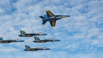 US Navy Blue Angels FA-18 Super Hornet Aviation Artwork | Military Aircraft Poster | Naval Aviation Wall Decor | Fighter Jet Print