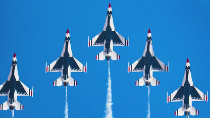 US Airforce Thunderbirds F-16 Fighting Falcon Aviation Artwork, Military Jet Fighter Wall Decor, Aviation Photo, Man Cave or Garage Art